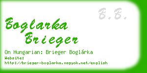 boglarka brieger business card
